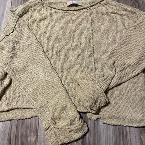 Cozy Beige Free People Beach Sweater Size Medium